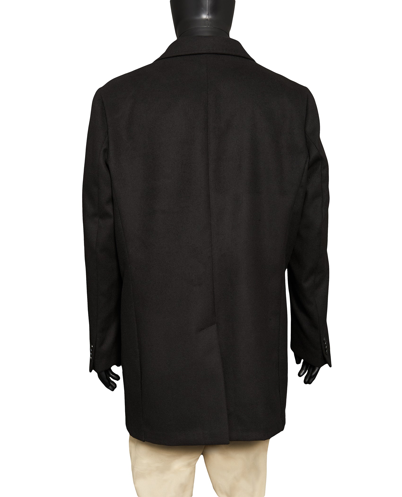 Three Button Wool Overcoat
