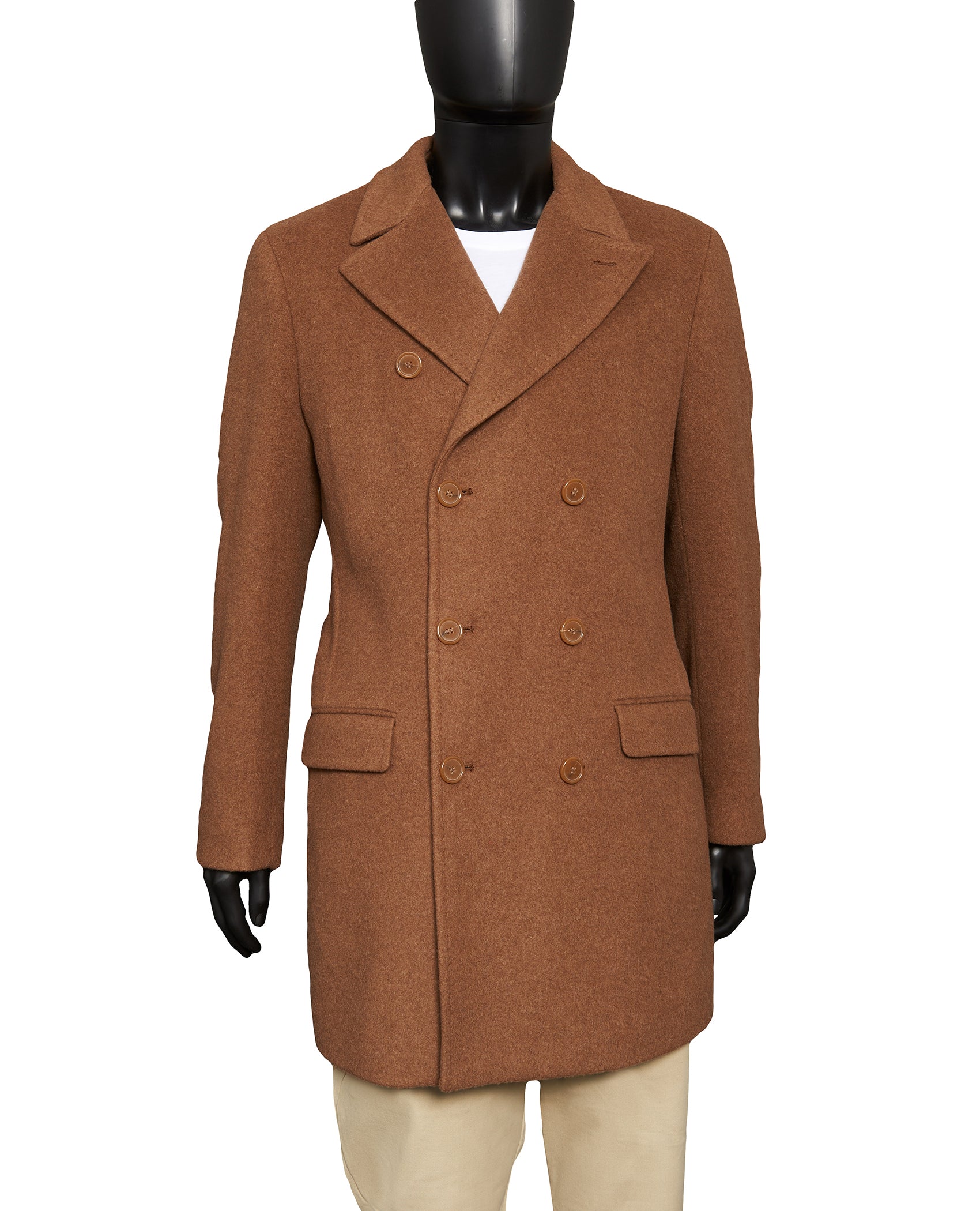 Double Breasted Wool Overcoat