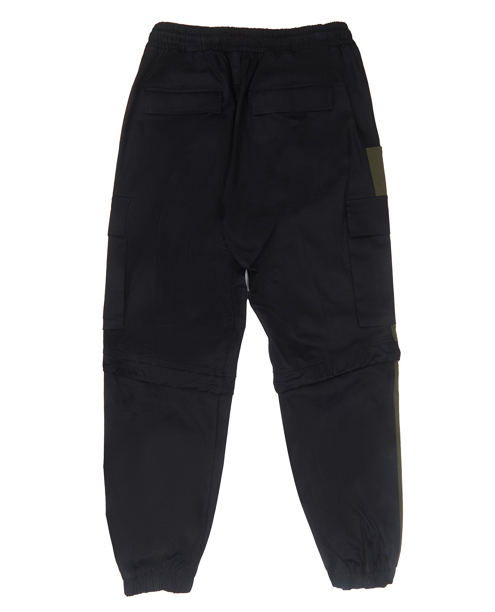 Black Cargo Pant with Green accent