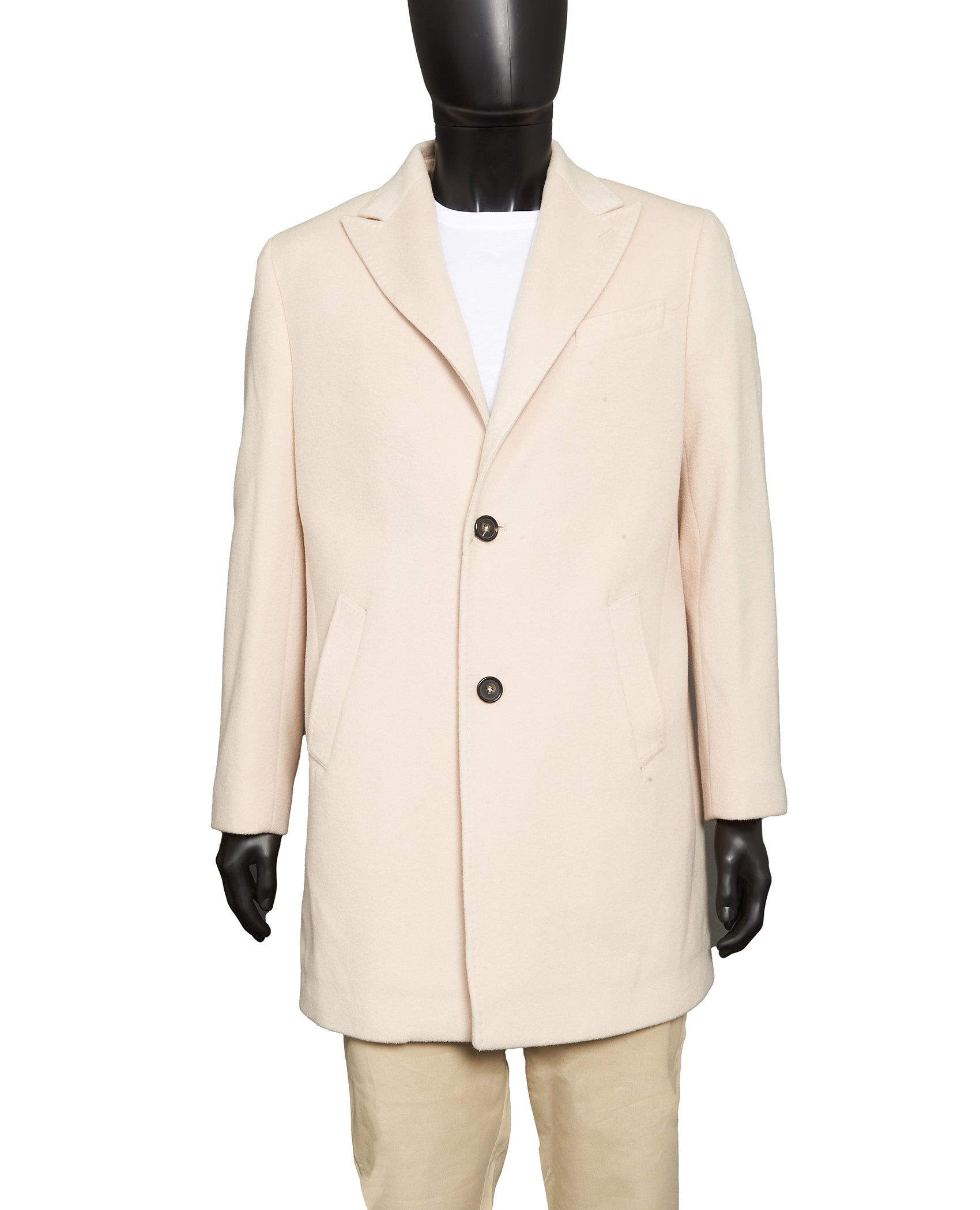 Three Button Cashmere Overcoat