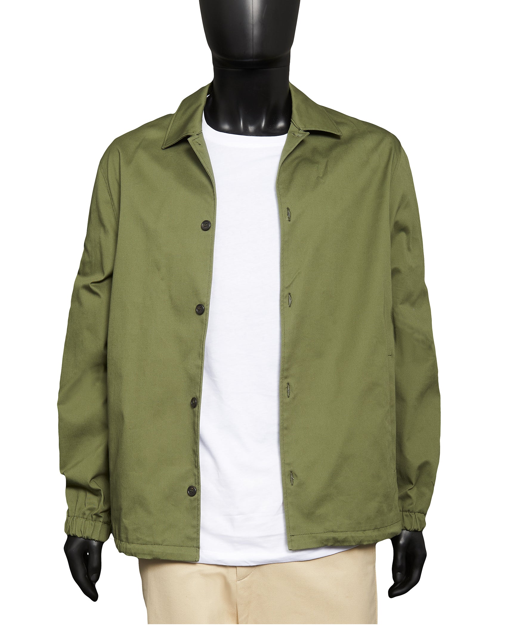 Snap button Shirt Jacke twith Slash pocket