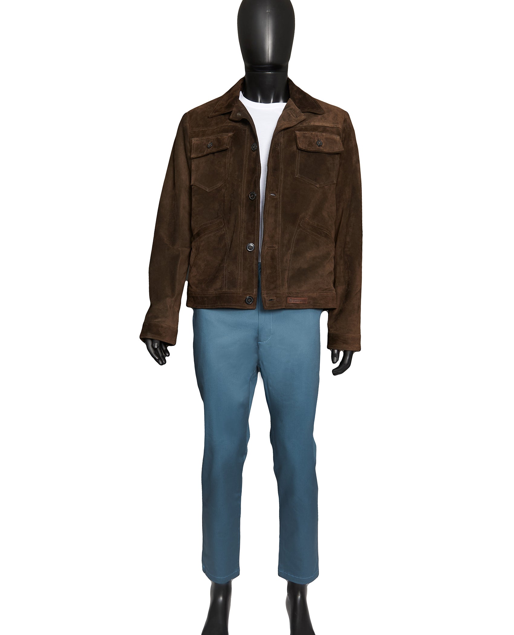 SUEDE JACKET WITH FLANEL INTERIOR