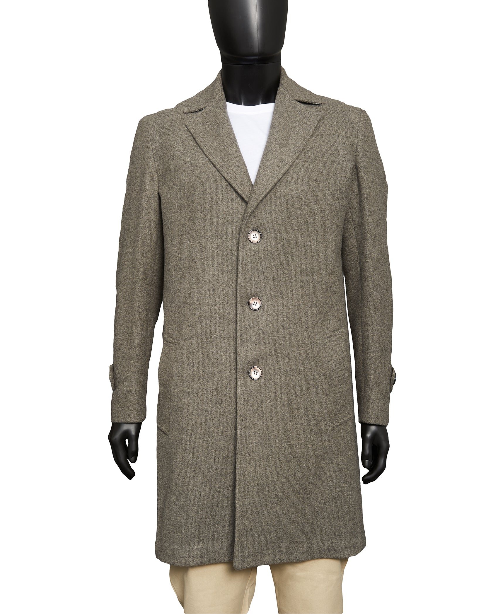 WOOL 3-BUTTON TRENCH
