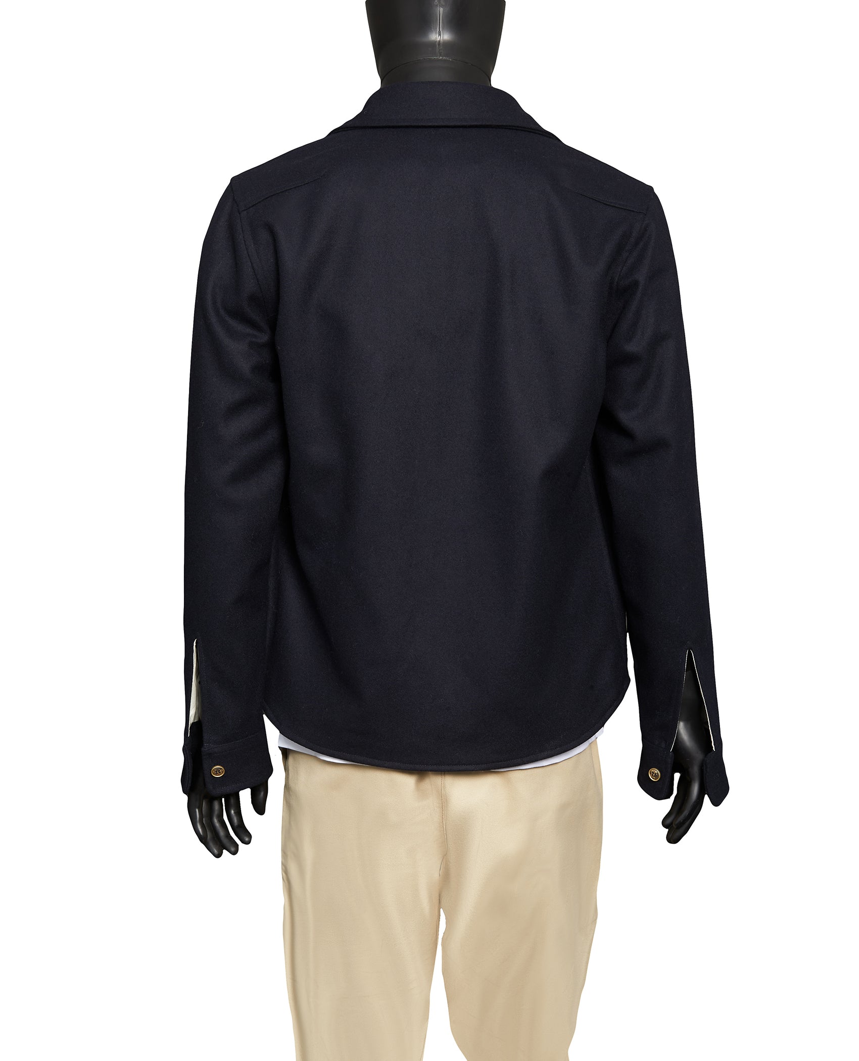 3-POCKET  WOOL SHIRT JACKET W COCONUT BUTTONS