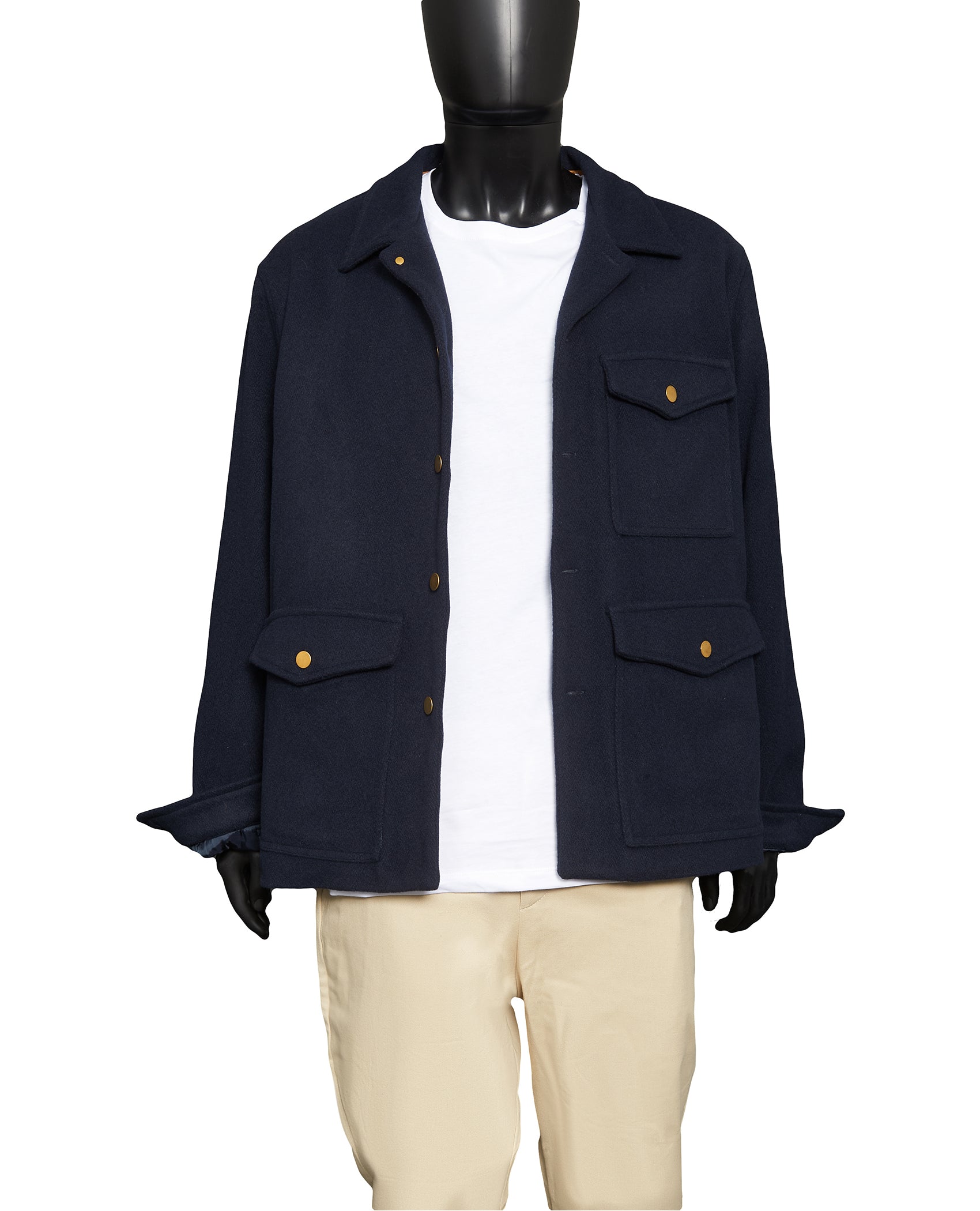 3-POCKET SHIRT JACKET WITH METAL BUTTONS