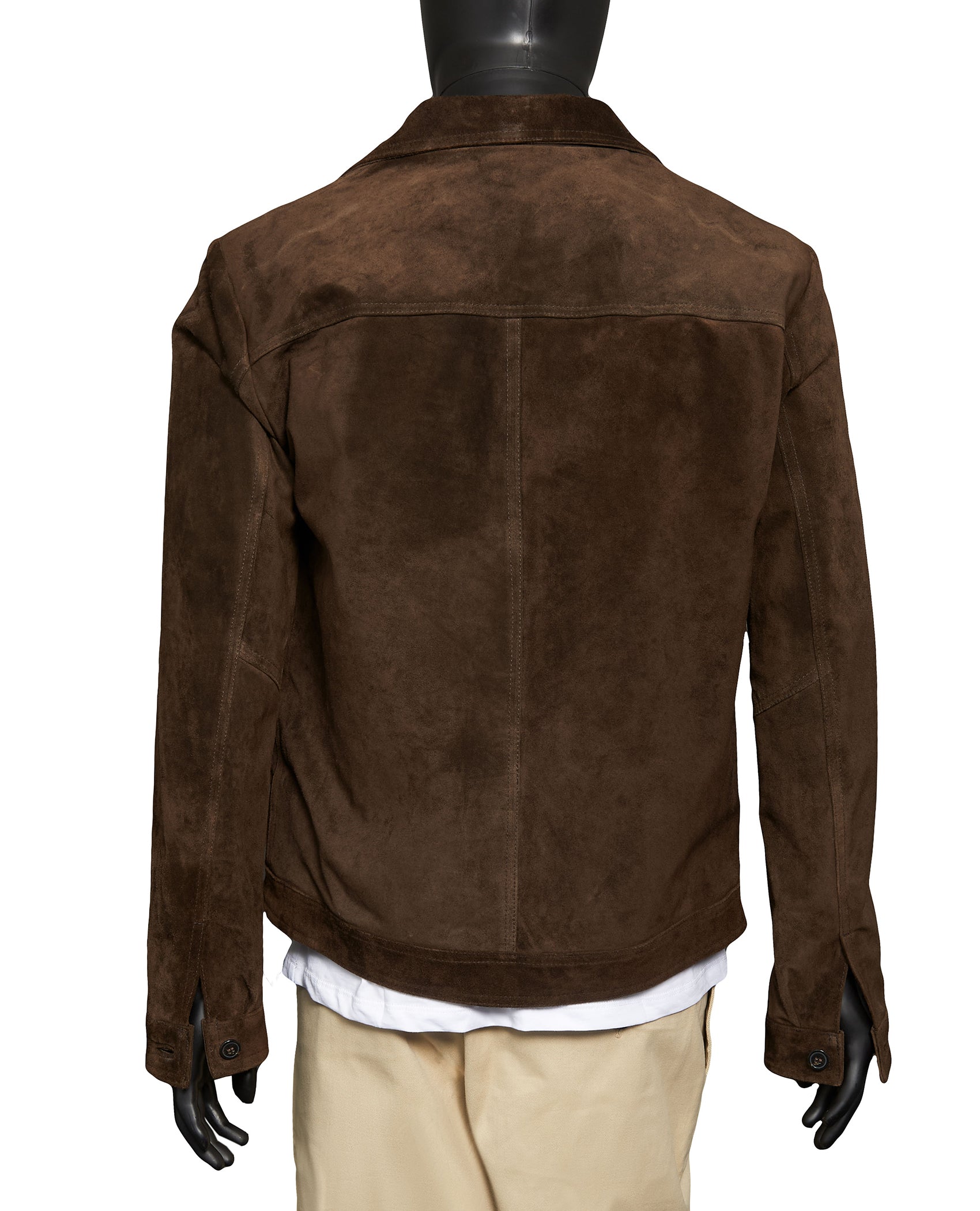 SUEDE JACKET WITH FLANEL INTERIOR