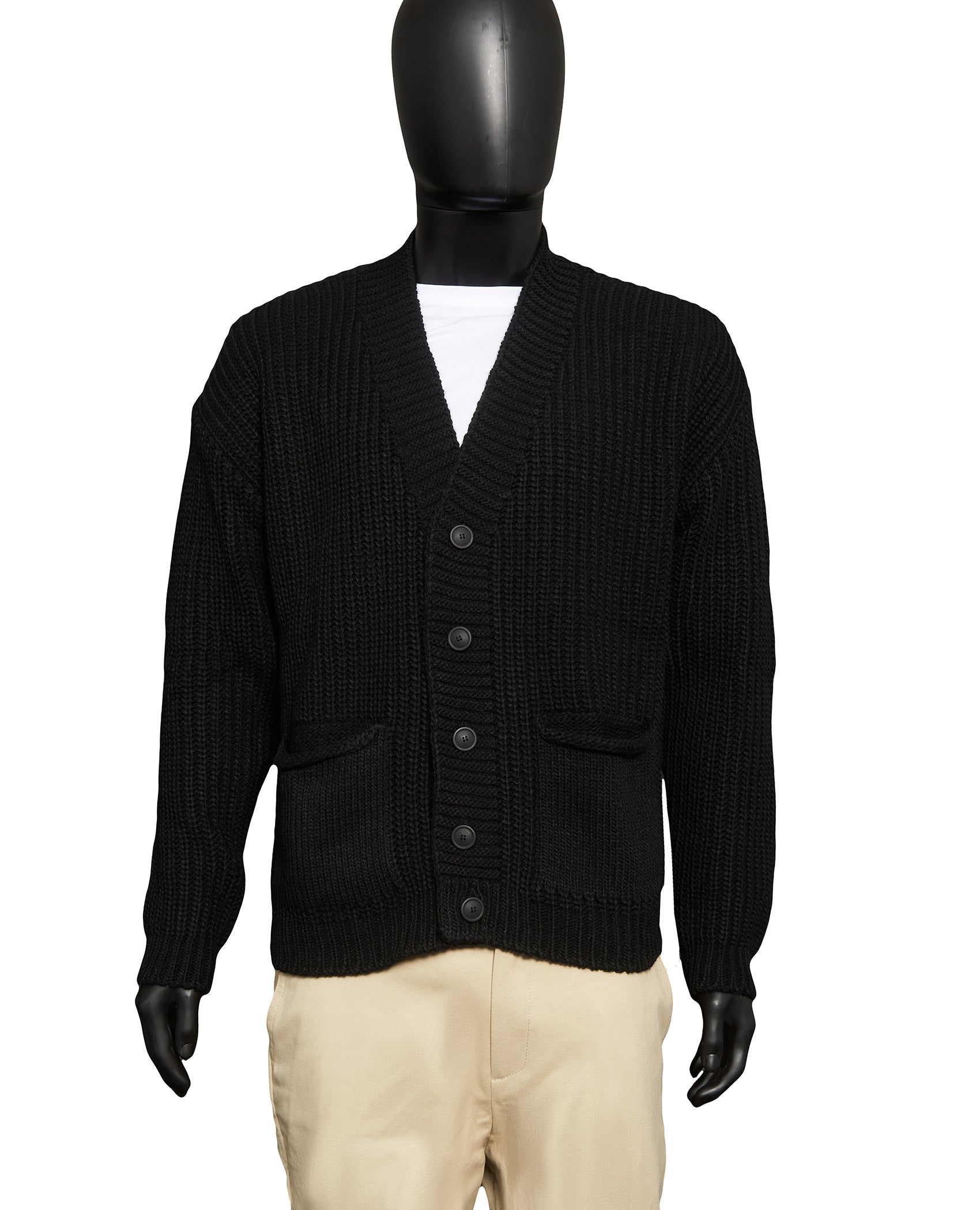 CHUNKY KNIT CARDIGAN WITH COLLAR