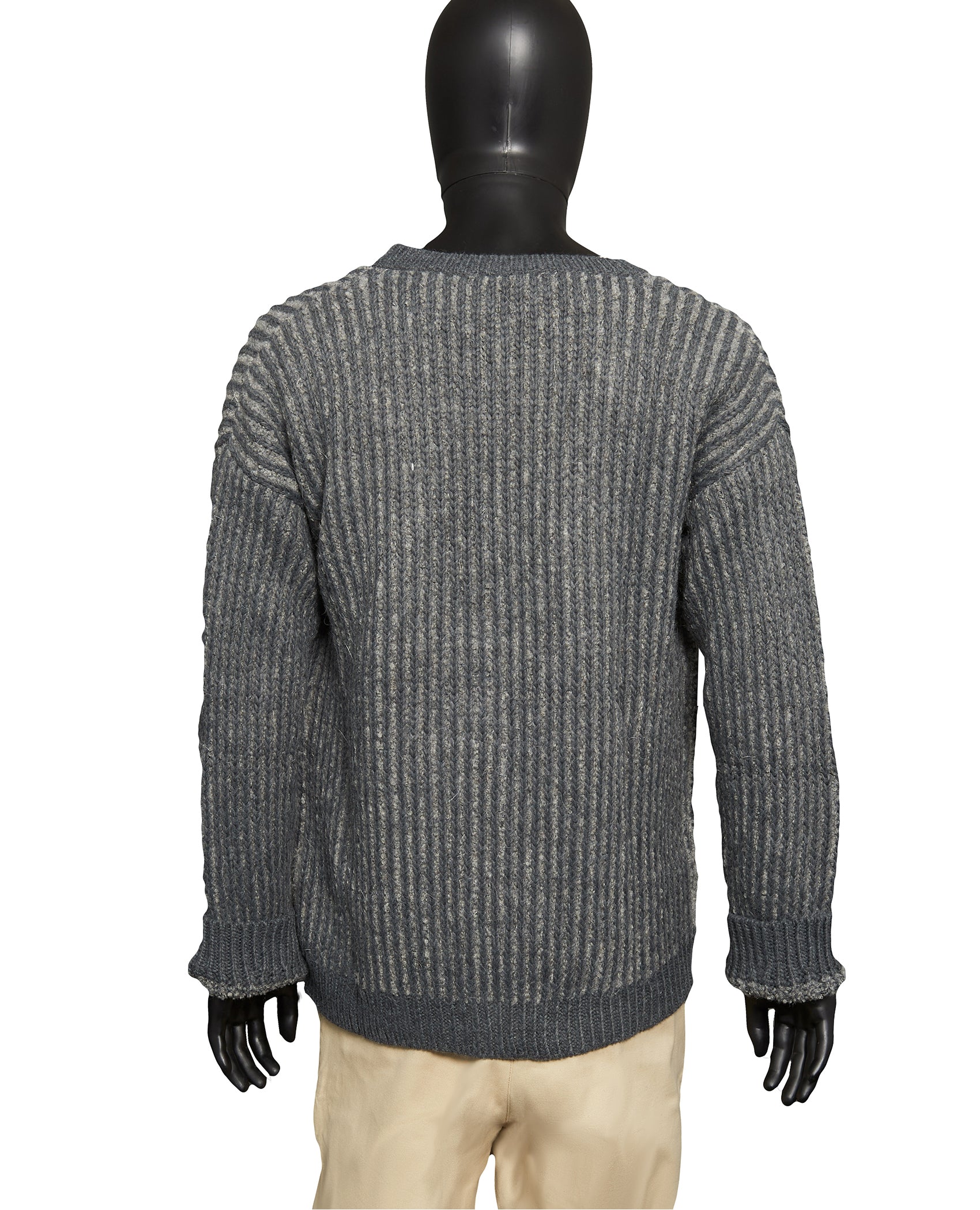 GREY STRIPED CARDIGAN