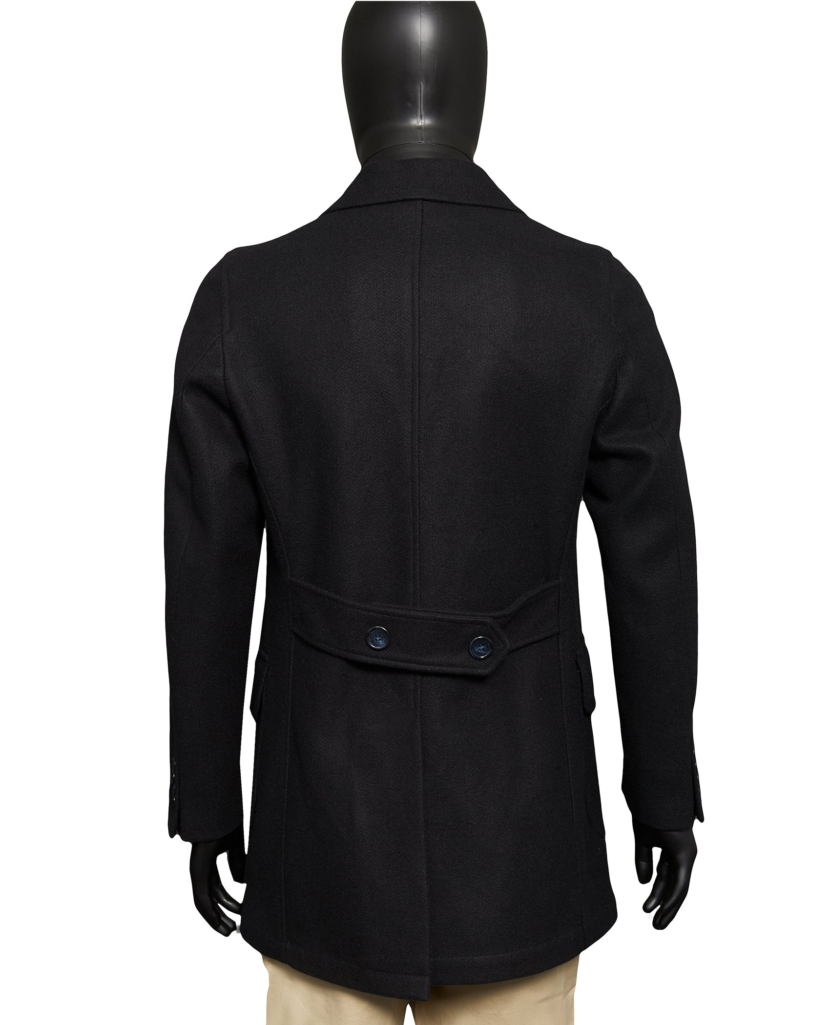 DOUBLE BREASTED TRENCH WITH METAL BUTTONS