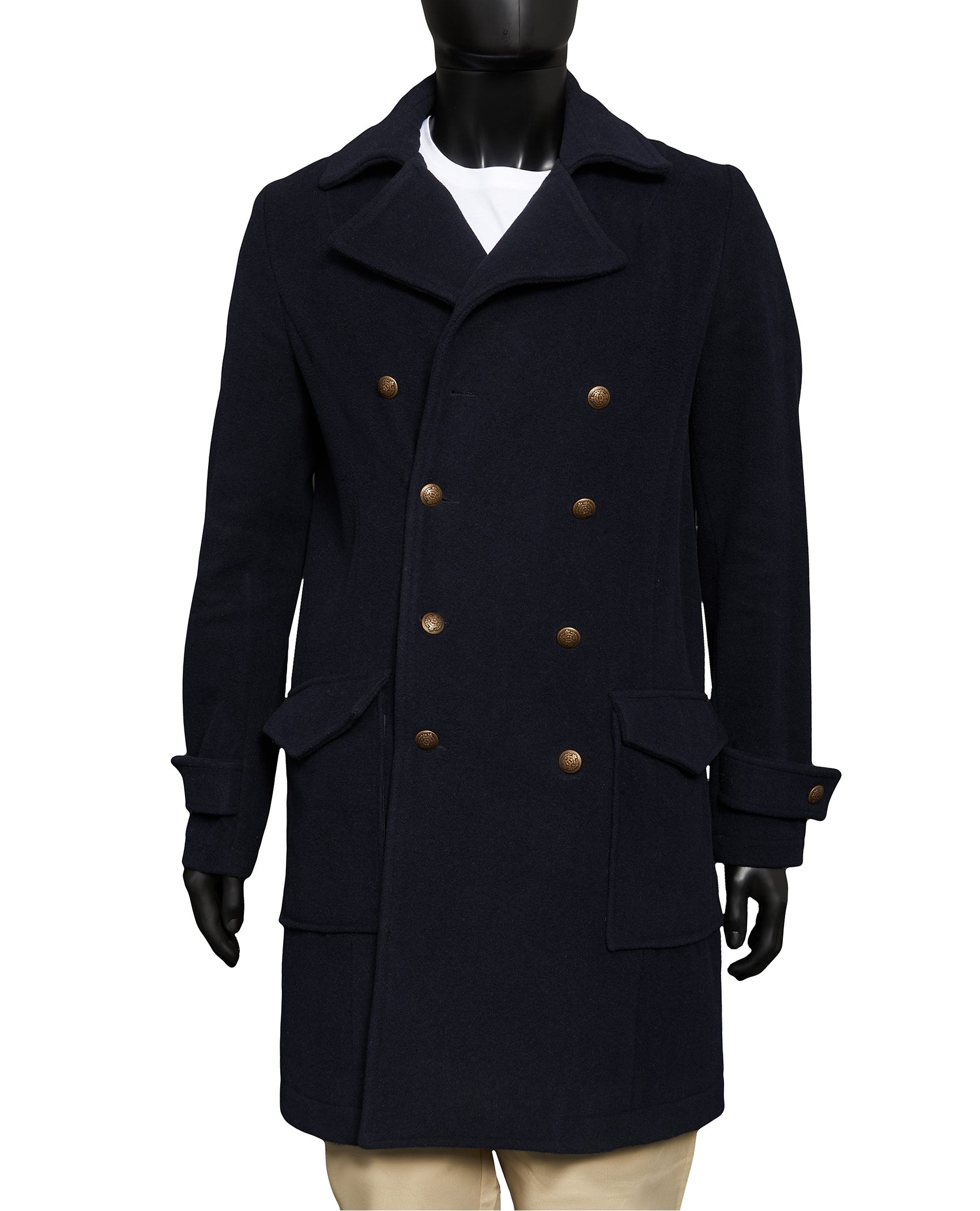 Double Breasted Wool Overcoat